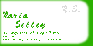 maria selley business card